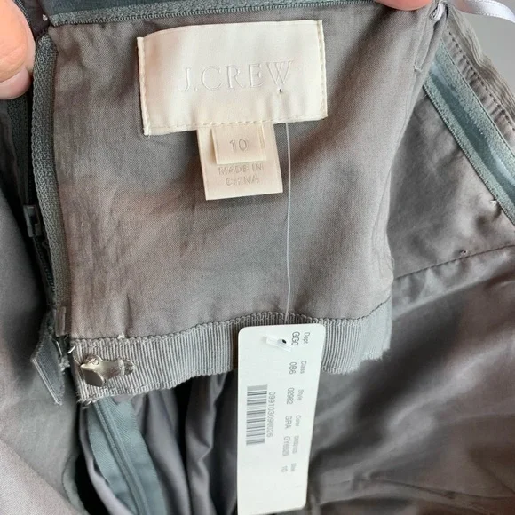 NWT J Crew Nadia Silk Chiffon Strapless Dress - Picture 7 of 7